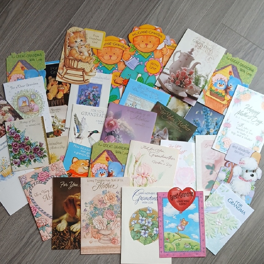 🌻Vintage Assorted Greeting Cards USED Mothers Fathers Day